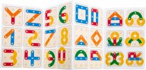 Dřevěné hračky small foot Logická hra Písmena a čísla