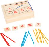 Dřevěné hračky small foot Počítání pro 1. třídu v krabičce