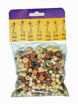 Dřevěné hračky Detoa Mix perlí hnědopřírodní 70g