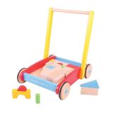 Dřevěné hračky Bigjigs Baby Dřevěné kostky ve vozíku Bigjigs Toys