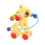Dřevěné hračky Bigjigs Baby Labyrint na kolečkách žirafa Bigjigs Toys