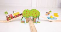 Dřevěné hračky Bigjigs Rail dřevěná vláčkodráha farma - rozbaleno