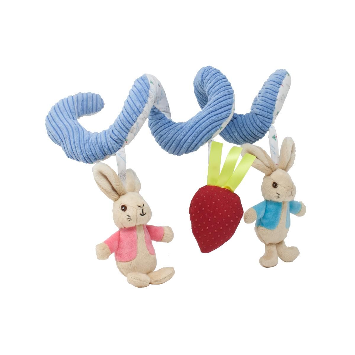 Dřevěné hračky Rainbow Chrastítko spirála Flopsy Bunny Activity Rainbow Design Limited