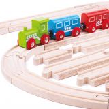 Dřevěné hračky Bigjigs Rail Dřevěné koleje set 24 dílů