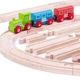 Dřevěné hračky Bigjigs Rail Dřevěné koleje set 24 dílů