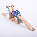 Dřevěné hračky Bigjigs Rail Modrý zvedací most
