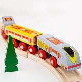 Dřevěné hračky Bigjigs Rail Rychlík Eurostar + 3 koleje