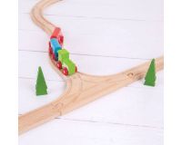 Dřevěné hračky Bigjigs Rail T výhybka 2 ks