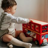 Dřevěné hračky Bigjigs Toys Dřevěný autobus se zvířátky