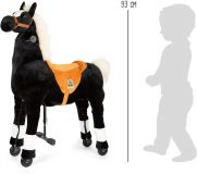 Dřevěné hračky Small Foot Pohyblivý dětský jezdecký kůň na kolečkách Hrom Small foot by Legler