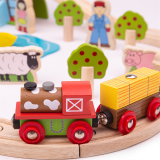 Dřevěné hračky Bigjigs Rail Dřevěná vláčkodráha farma