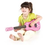 Dřevěné hračky Tidlo Dřevěná kytara Star růžová