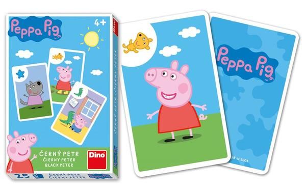 Dřevěné hračky Dino Hrací karty Peppa Pig Černý Petr