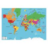 Dřevěné hračky Dino Puzzle Mapy Svět 82 dílků