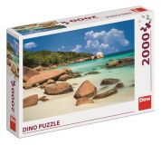 Dřevěné hračky Dino Puzzle Pláž 2000 dílků