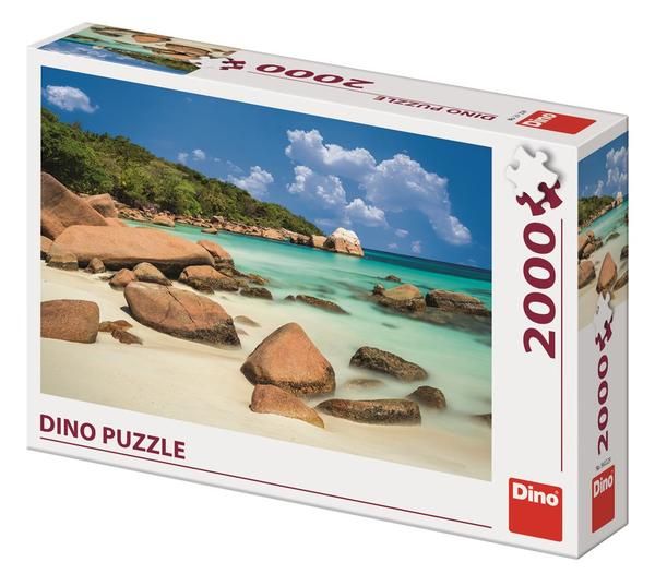 Dřevěné hračky Dino Puzzle Pláž 2000 dílků