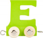 Dřevěné hračky small foot Dřevěný vláček barevná abeceda písmeno E