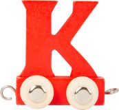 Dřevěné hračky small foot Dřevěný vláček barevná abeceda písmeno K