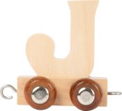 Dřevěné hračky small foot Dřevěný vláček vláčkodráhy abeceda písmeno J