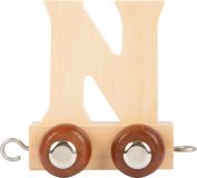 Dřevěné hračky small foot Dřevěný vláček vláčkodráhy abeceda písmeno N