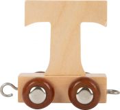 Dřevěné hračky small foot Dřevěný vláček vláčkodráhy abeceda písmeno T