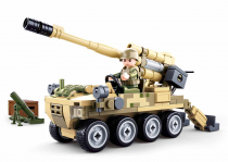 Dřevěné hračky Sluban Army Model Bricks M38-B0751 Mobilní kanón 8x8 s pozemním minometem