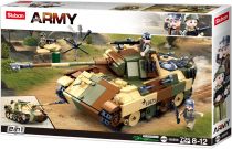 Dřevěné hračky Sluban Army N38-B0859 Maskovaný tank střední 2v1