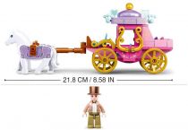 Dřevěné hračky Sluban Girls Dream Village M38-B0872 Dobový kočár s koníčky
