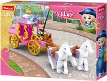 Sluban Girls Dream Village M38-B0872 Dobový kočár s koníčky