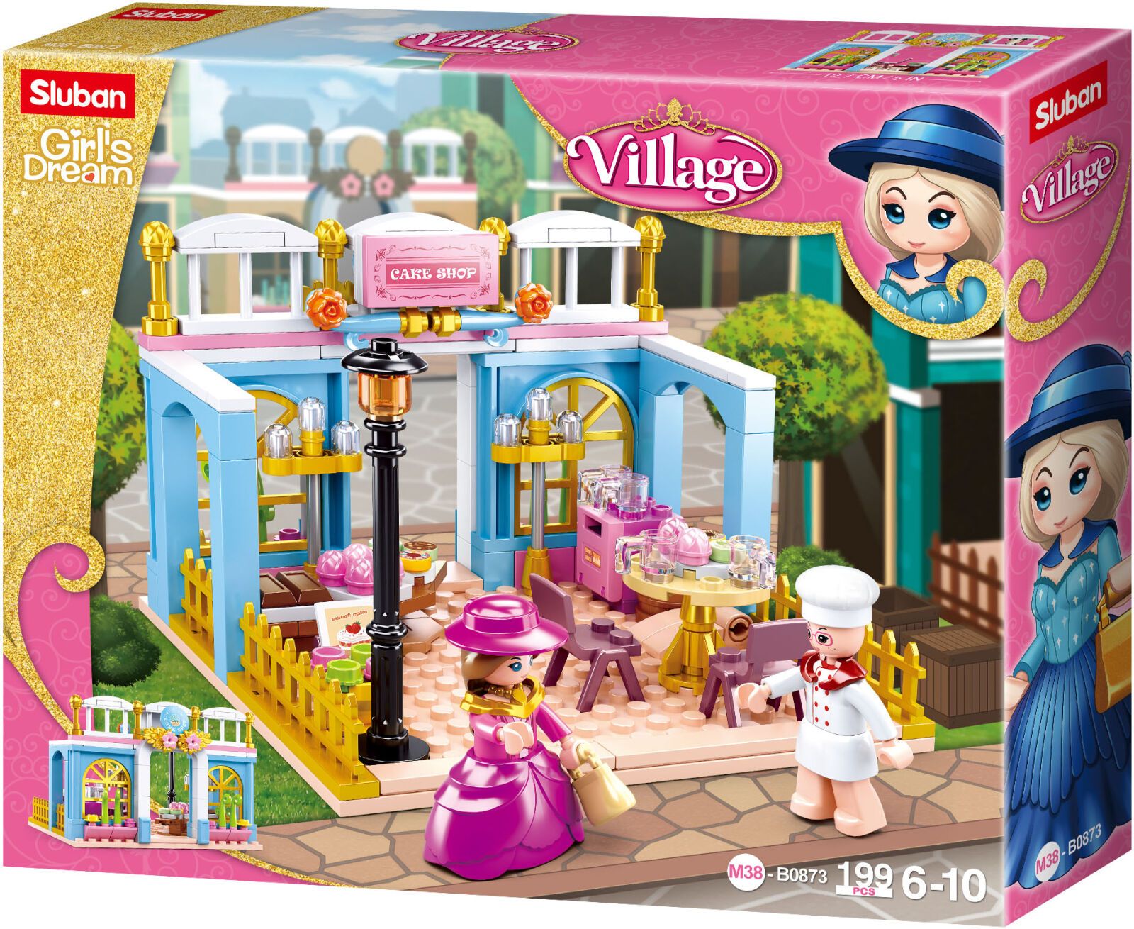 Dřevěné hračky Sluban Girls Dream Village M38-B0873 Dobová pekárna
