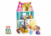 Dřevěné hračky Sluban Girls Dream Village M38-B0875 Dvoupatrový dům s podkrovím