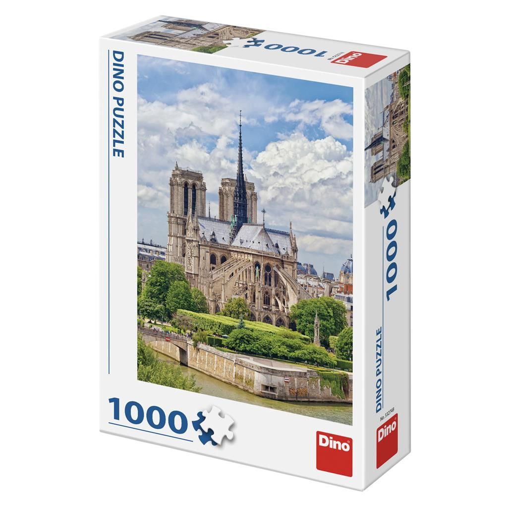 Dřevěné hračky Dino Puzzle Katedrála Notre Dame 1000 dílků
