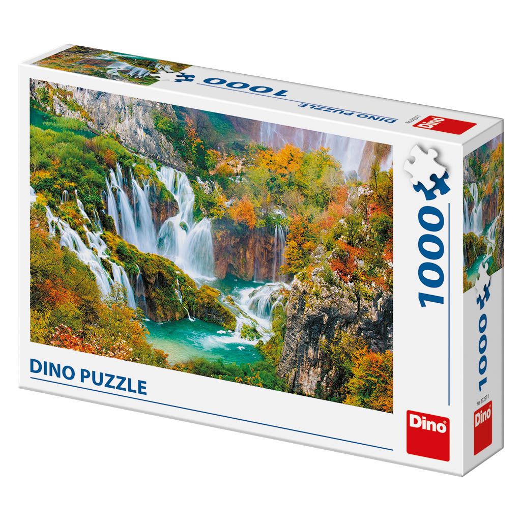 Dřevěné hračky Dino Puzzle Plýtvická jezera 1000 dílků