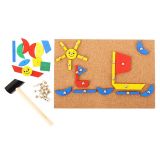 Dřevěné hračky Bigjigs Toys Kreativní zatloukací hra