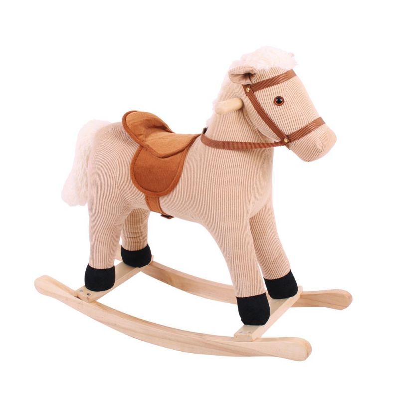 Dřevěné hračky Bigjigs Toys Dřevěný houpací kůň béžový