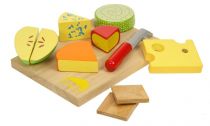 Bigjigs Toys Set dřevěých potravin sýry na desce