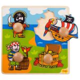 Dřevěné hračky Bigjigs Toys Vkládací puzzle piráti
