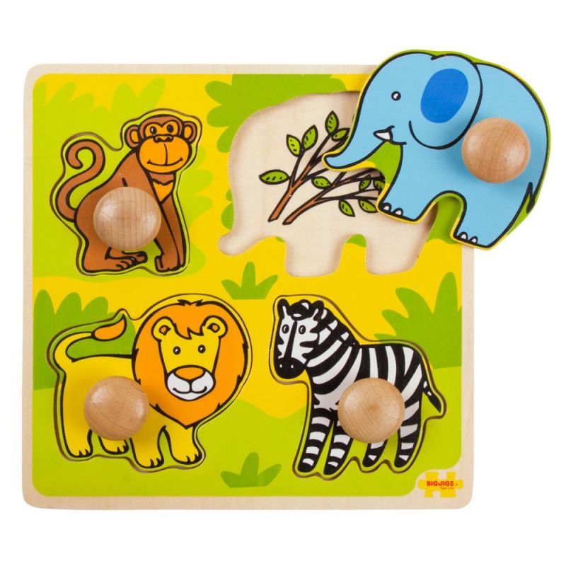Dřevěné hračky Bigjigs Toys moje první vkládací puzzle safari