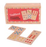 Dřevěné hračky Bigjigs Toys Dřevěné domino klasické