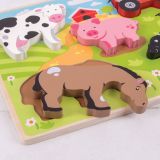 Dřevěné hračky Bigjigs Toys Vkládací puzzle farma