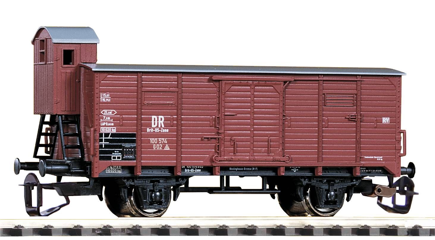 Dřevěné hračky Piko Krytý vagón G02 s kabinou brzdaře DR III - 47760