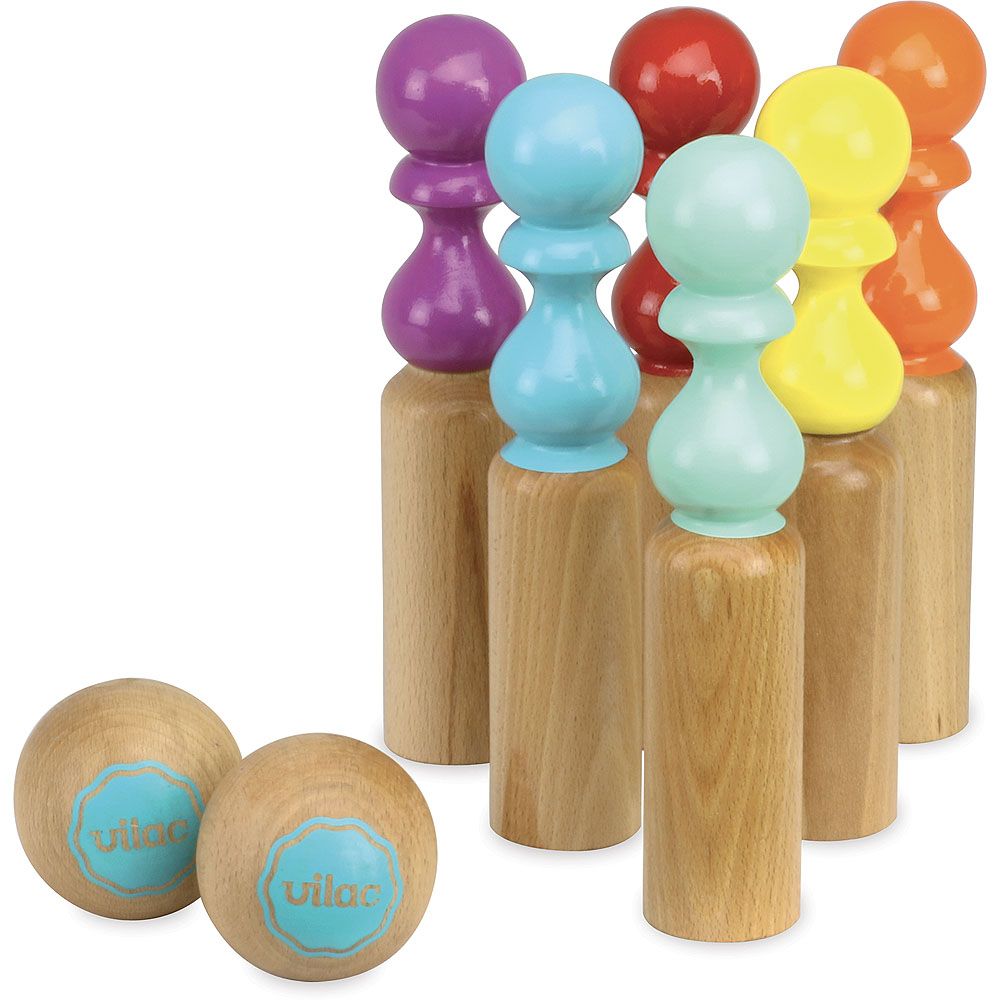 Dřevěné hračky Vilac Retro barevné kuželky