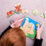 Dřevěné hračky Bigjigs Toys Vkládací puzzle životní cykly motýla