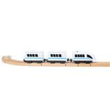 Dřevěné hračky Bino Vysokorychlostní vlak na baterie Viktor