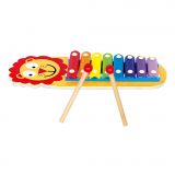 Dřevěné hračky Bino Xylofon kovový Lvíček
