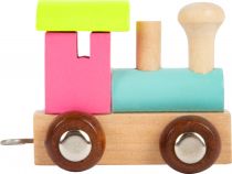 Dřevěné hračky small foot Vláček barevná lokomotiva