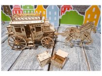 Dřevěné hračky Ugears 3D dřevěné mechanické puzzle Dostavník