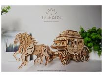 Dřevěné hračky Ugears 3D dřevěné mechanické puzzle Dostavník