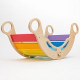 Dřevěné hračky Montessori Duhová houpačka fresh 5v1 Elis design