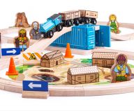 Dřevěné hračky Bigjigs Rail Vláčkodráha Stavba 50 dílů